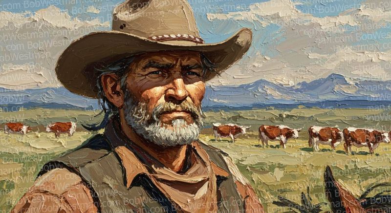 Bob Westman Art - Cattle Rancher